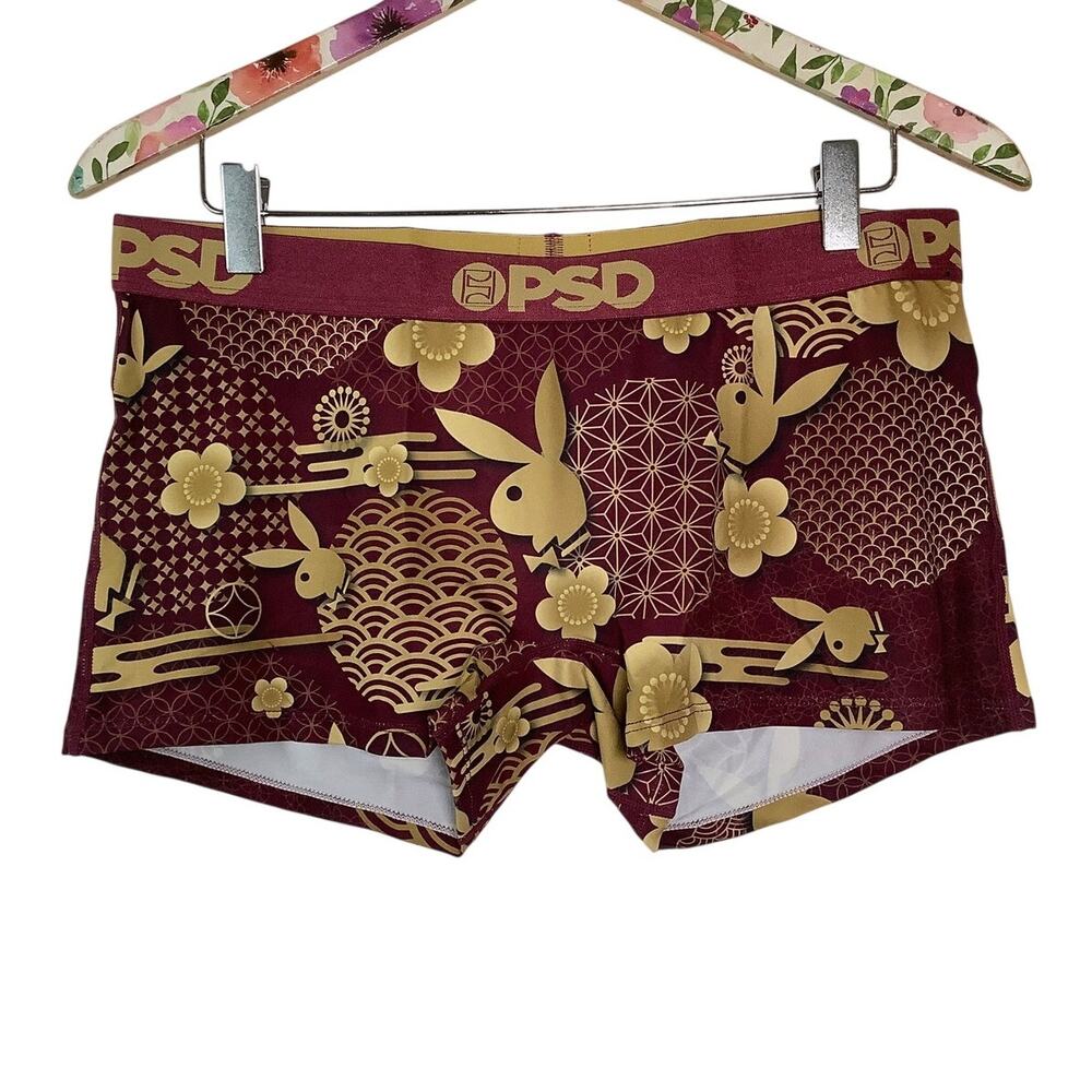 PSD x Playboy Women's XL Maroon Year of the Rabbit Boyshorts V4-12